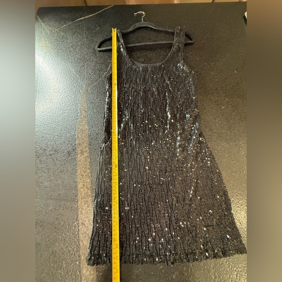 Black Sequin Sleeveless Dress Medium - Picture 7 of 7